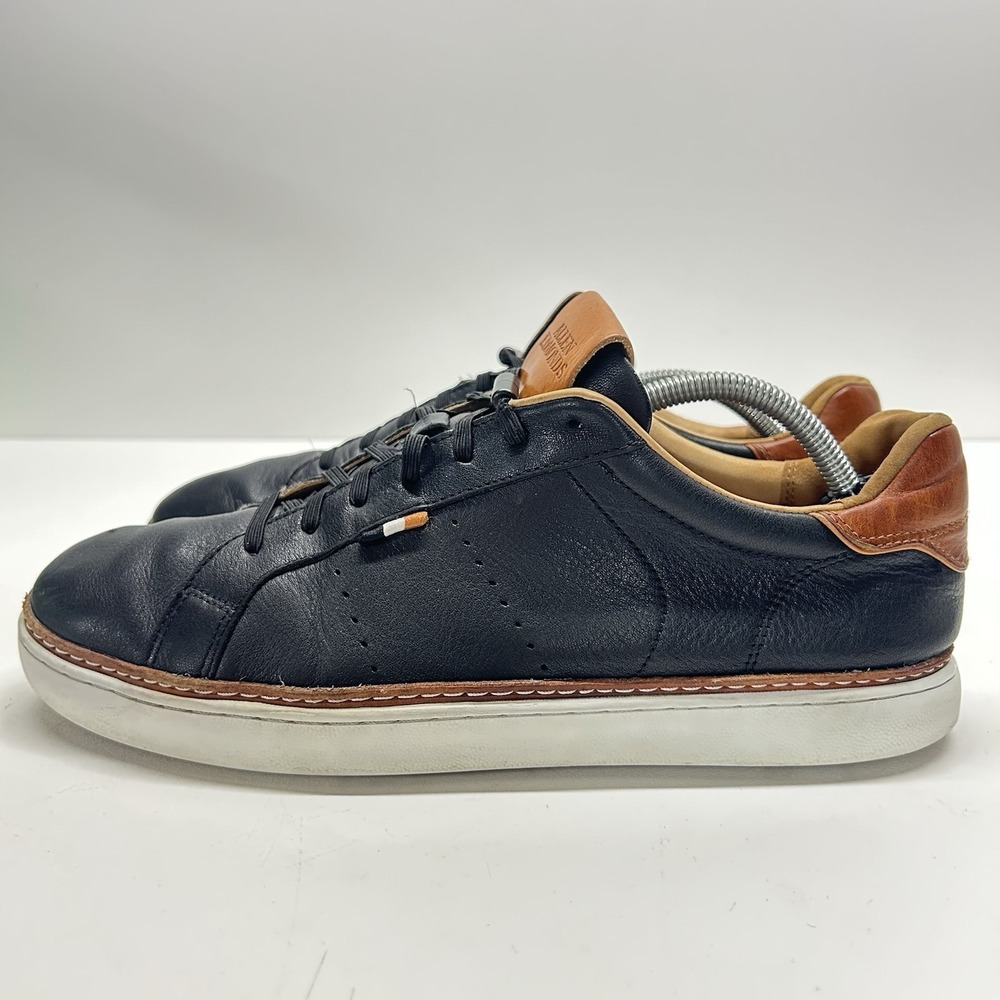 Allen Edmonds Port Washington Black Leather Sneakers Mens 11 D Casual Luxury - Picture 3 of 13